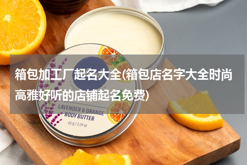 箱包加工厂起名大全(箱包店名字大全时尚高雅好听的店铺起名免费)
