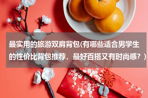 最实用的旅游双肩背包(有哪些适合男学生的性价比背包推荐，最好百搭又有时尚感？)