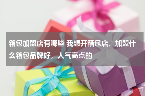 箱包加盟店有哪些 我想开箱包店，加盟什么箱包品牌好，人气高点的
