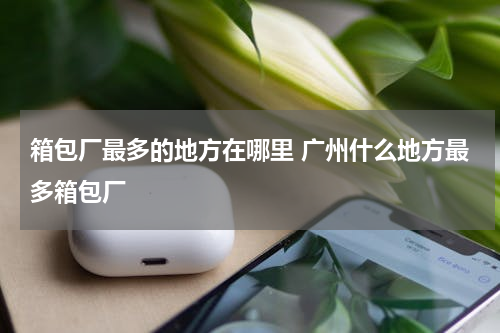 箱包厂最多的地方在哪里 广州什么地方最多箱包厂