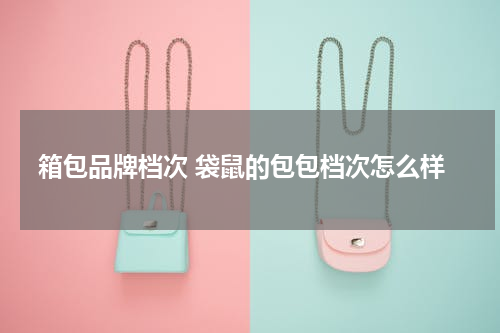 箱包品牌档次 袋鼠的包包档次怎么样