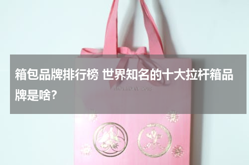箱包品牌排行榜 世界知名的十大拉杆箱品牌是啥？