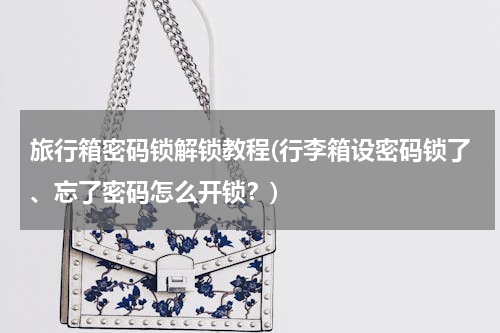 旅行箱密码锁解锁教程(行李箱设密码锁了、忘了密码怎么开锁？)