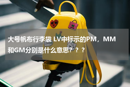 大号帆布行李袋 LV中标示的PM，MM和GM分别是什么意思？？？