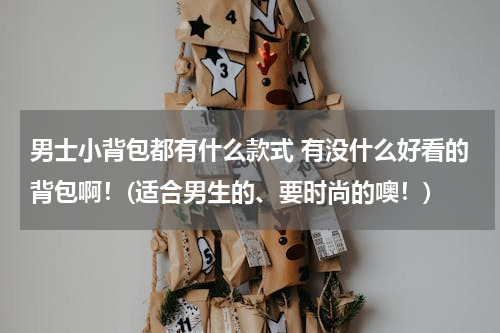 男士小背包都有什么款式 有没什么好看的背包啊！(适合男生的、要时尚的噢！)