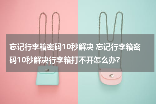 忘记行李箱密码10秒解决 忘记行李箱密码10秒解决行李箱打不开怎么办?