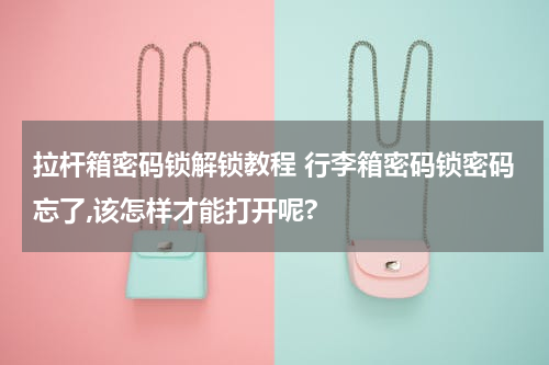 拉杆箱密码锁解锁教程 行李箱密码锁密码忘了,该怎样才能打开呢?