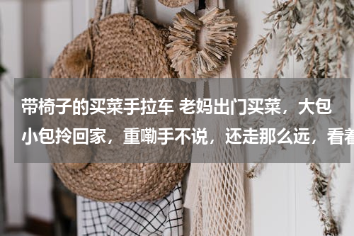 带椅子的买菜手拉车 老妈出门买菜，大包小包拎回家，重嘞手不说，还走那么远，看着心疼。有好心人给个好办法不？
