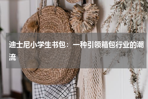 迪士尼小学生书包：一种引领箱包行业的潮流