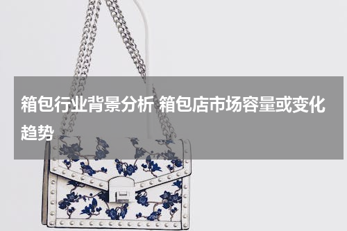 箱包行业背景分析 箱包店市场容量或变化趋势