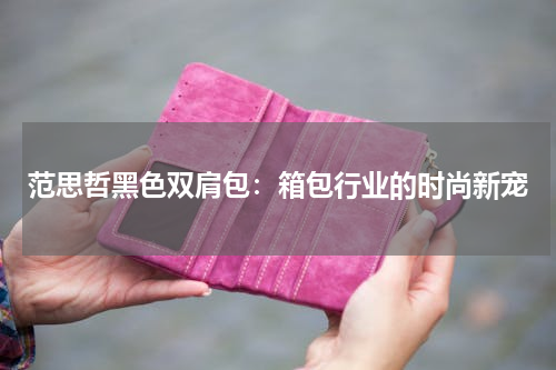 范思哲黑色双肩包：箱包行业的时尚新宠